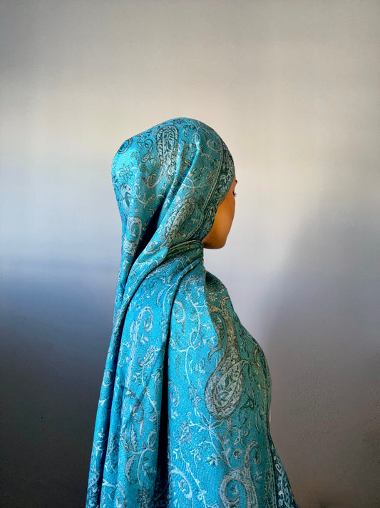 “Blue Mirage” Pashmina