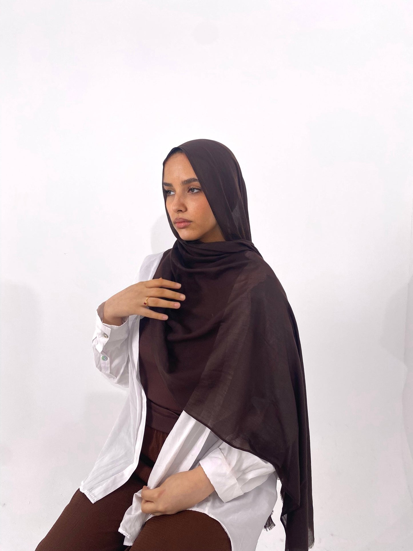 “Brown” Cotton scarf