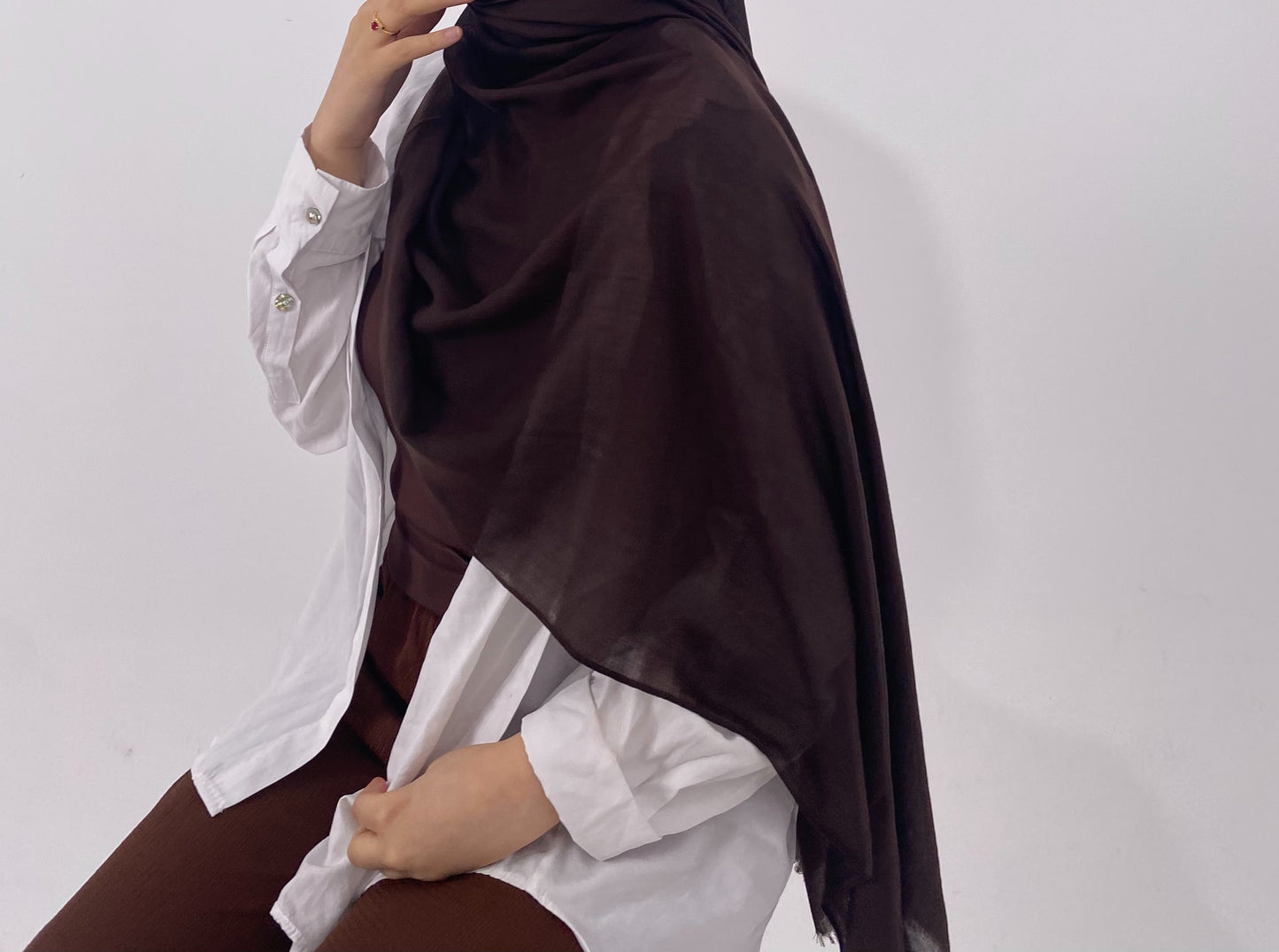 “Brown” Cotton scarf