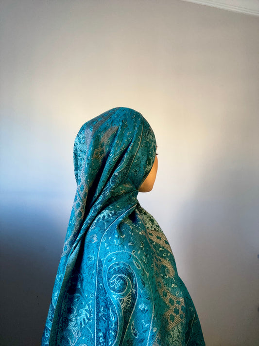 “Deep Turquoise”Pashmina